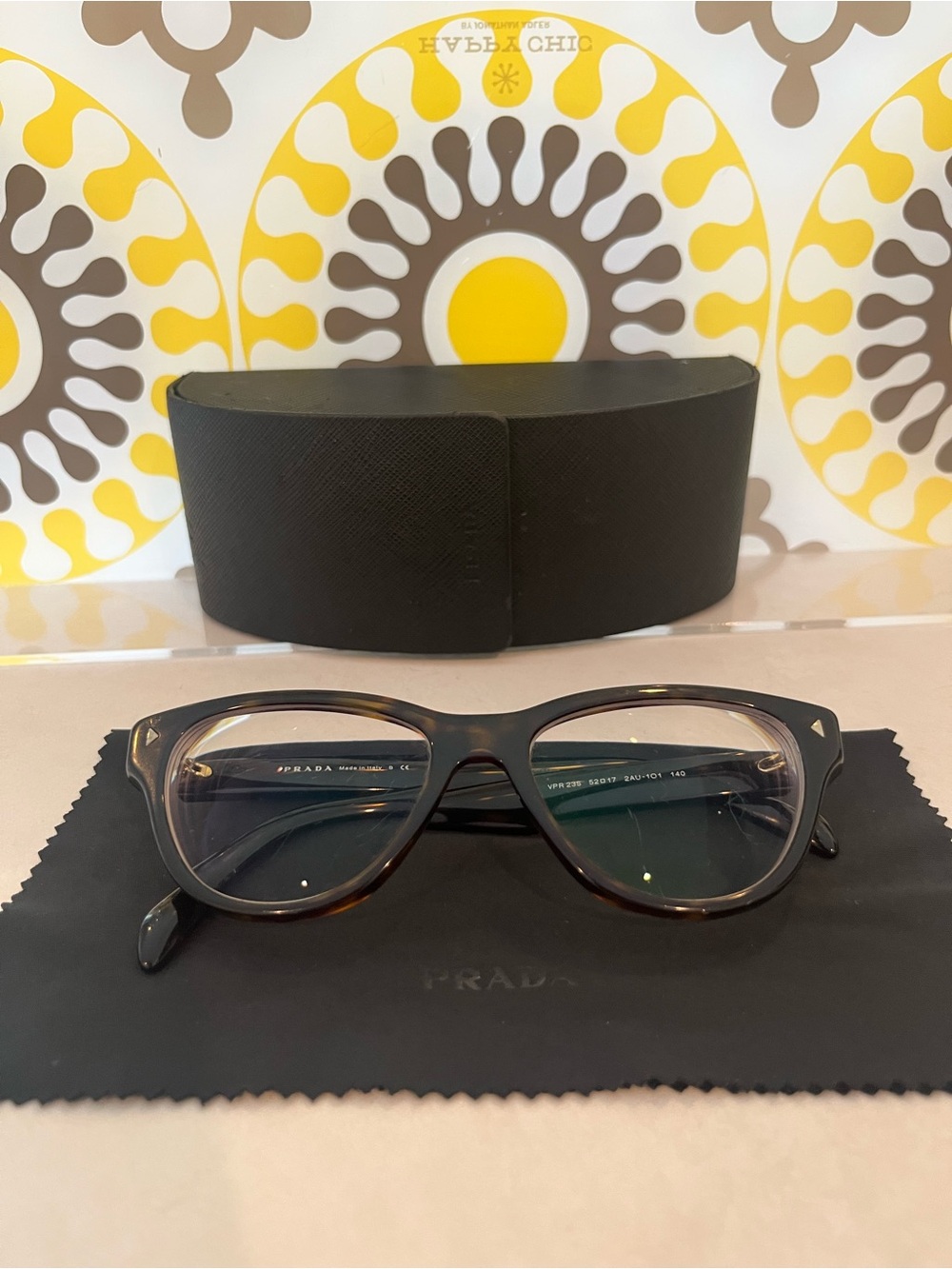 Prada Women’s Tortoiseshell Optical Glasses - Black/Brown - Picture 2 of 4